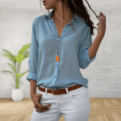 Tzedek Abbigliamento Celeste / S Liora | Camicia elegante
