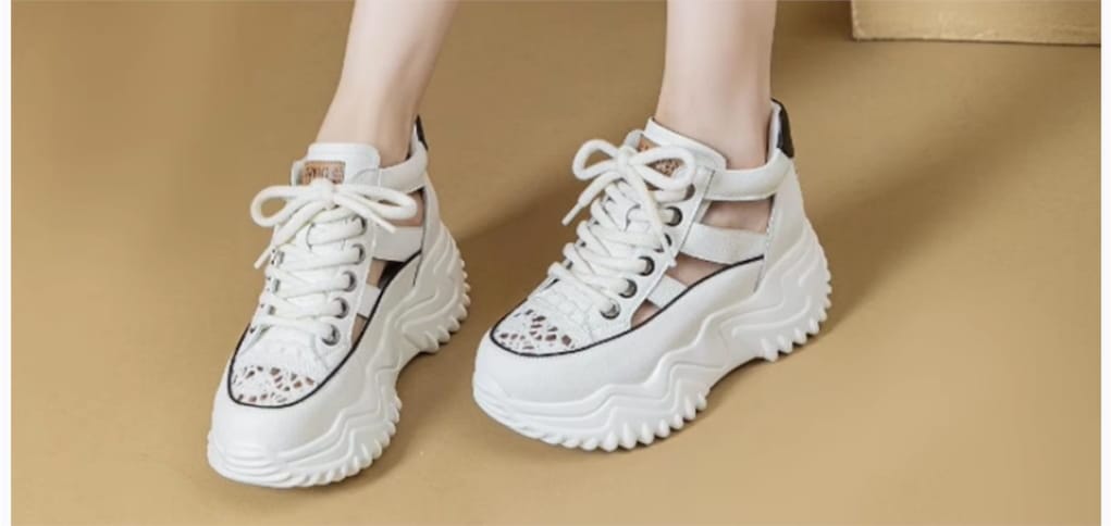 Tzedek Health & Beauty White / US 4/UK 2/EU 35 ✨Women's Thick orthopedic 7.5CM Heel Shoes
