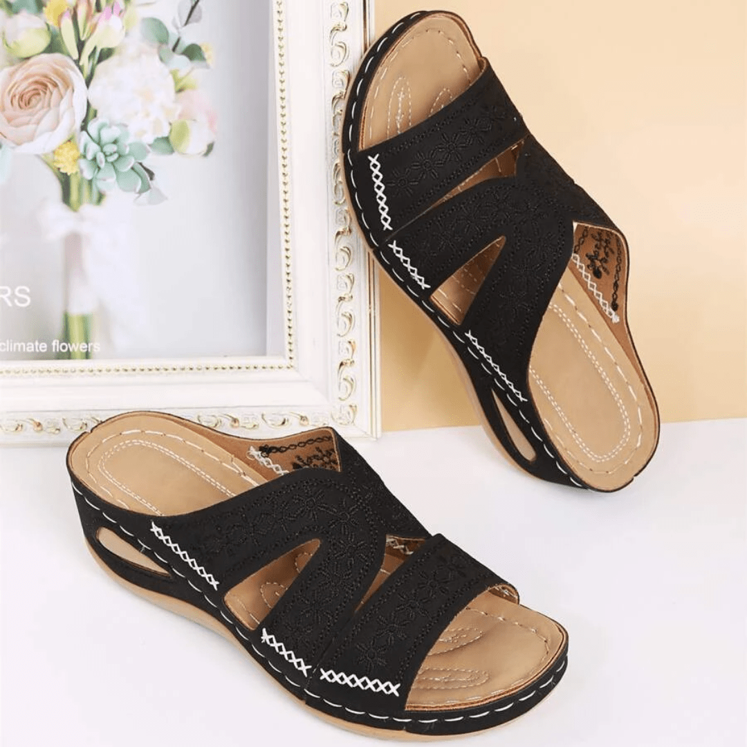 Tzedek P177 Blisscomfy™ - Arch Support Wide Toe Sandals