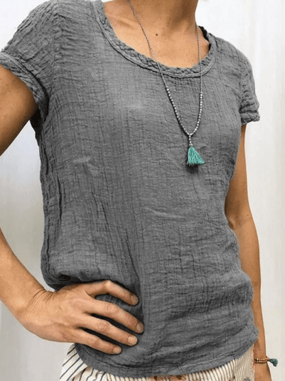 Tzedek P379 Grey / S (EU 34~36) Anat™ - חולצת כותנה קז'ואלית