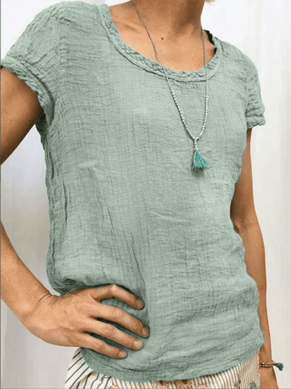 Tzedek P379 Light green / S (EU 34~36) Anat™ - חולצת כותנה קז'ואלית