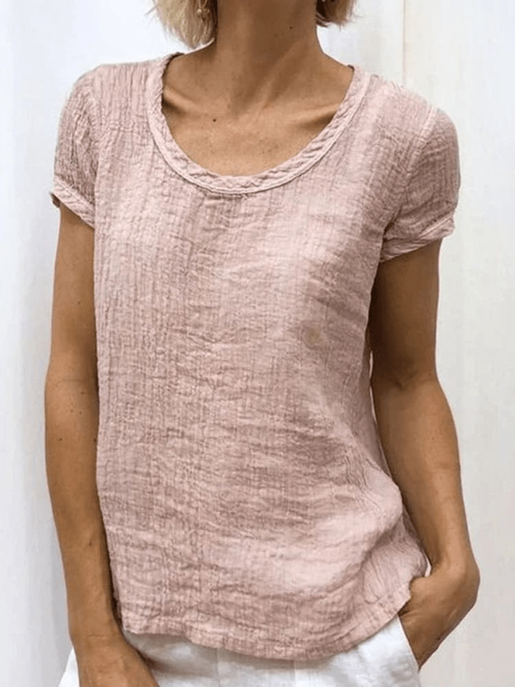 Tzedek P379 Pink / S (EU 34~36) Anat™ - חולצת כותנה קז'ואלית