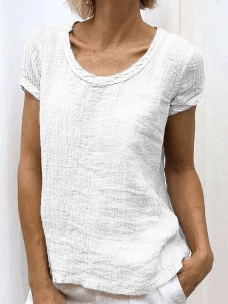 Tzedek P379 White / S (EU 34~36) Anat™ - חולצת כותנה קז'ואלית