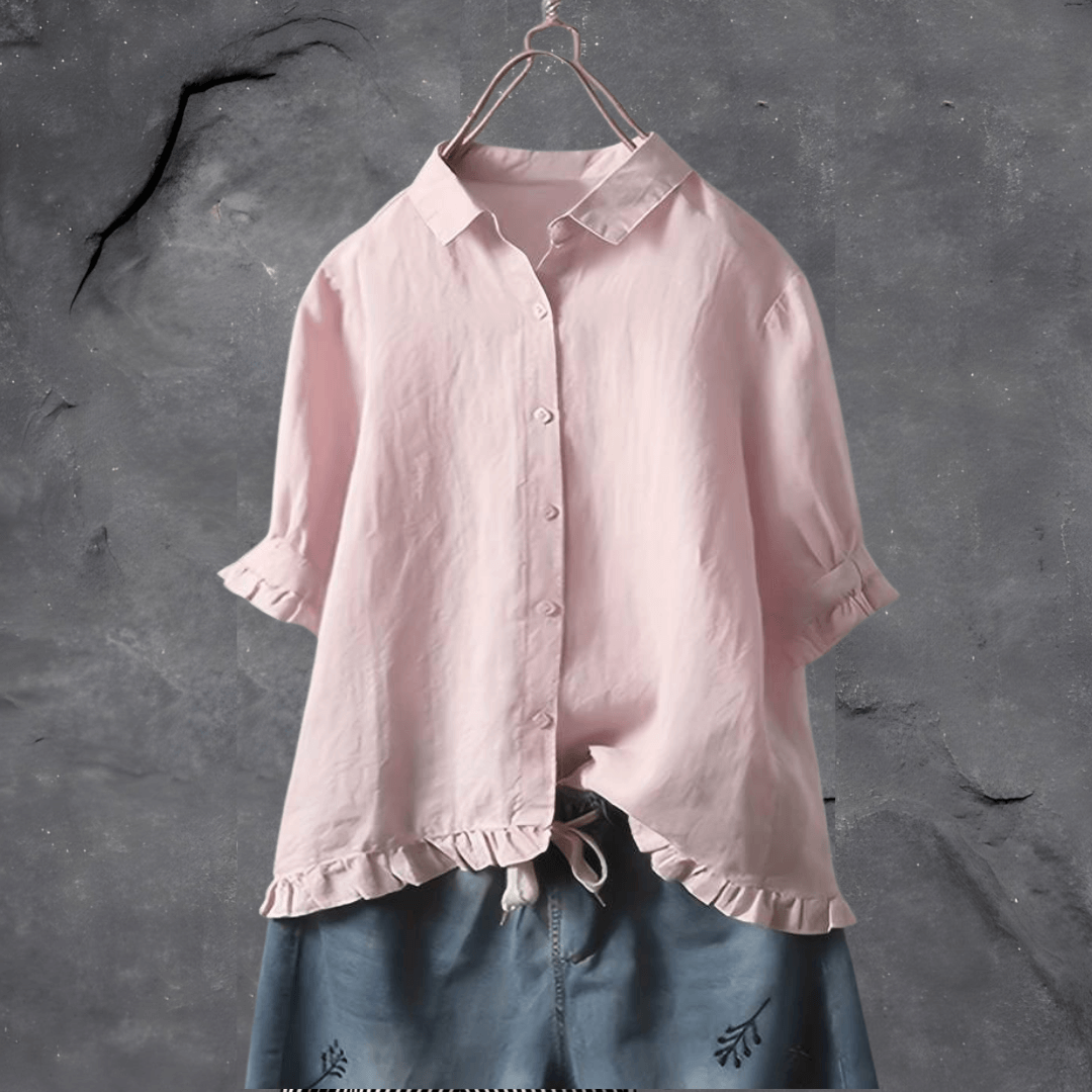 Tzedek S / Roos Dafna™ | Elegante katoenen blouse